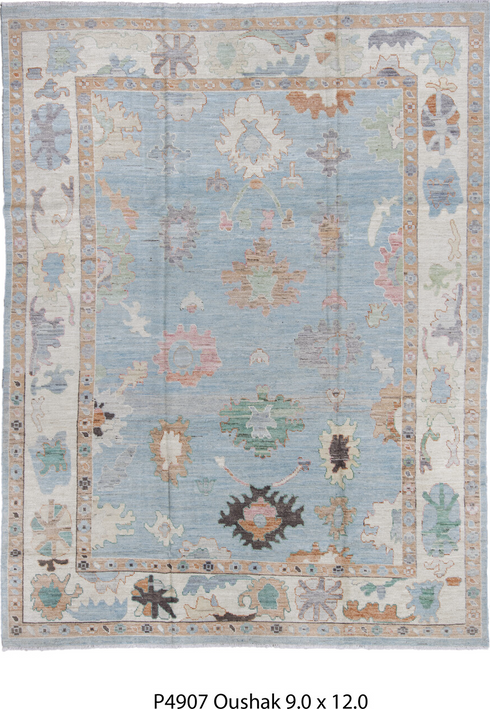 Vintage Oushak Area Rug (9' x 12')